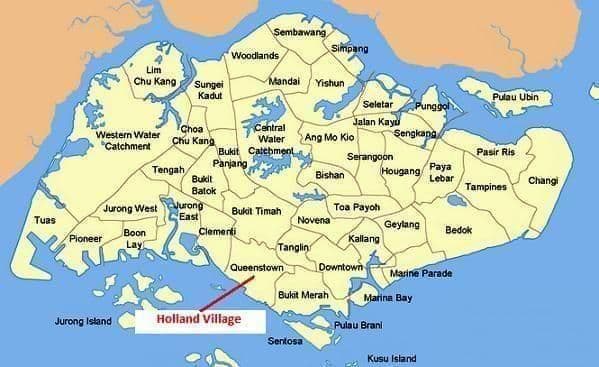 Singapur Bezirkskarte