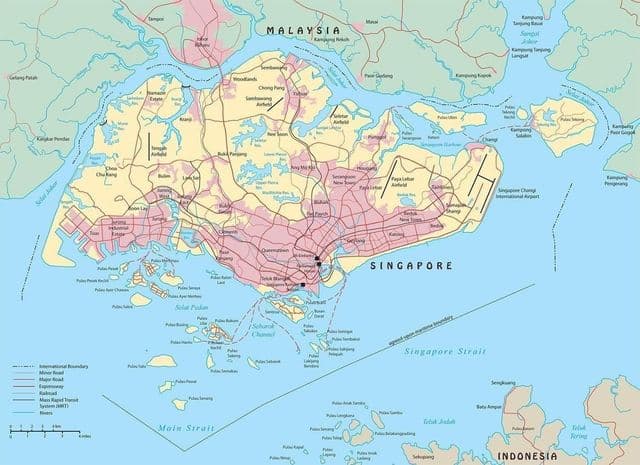 Stadtplan von Singapur