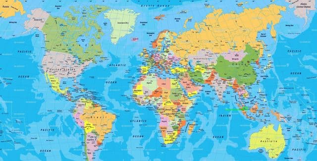 Standort Singapur auf der Weltkarte