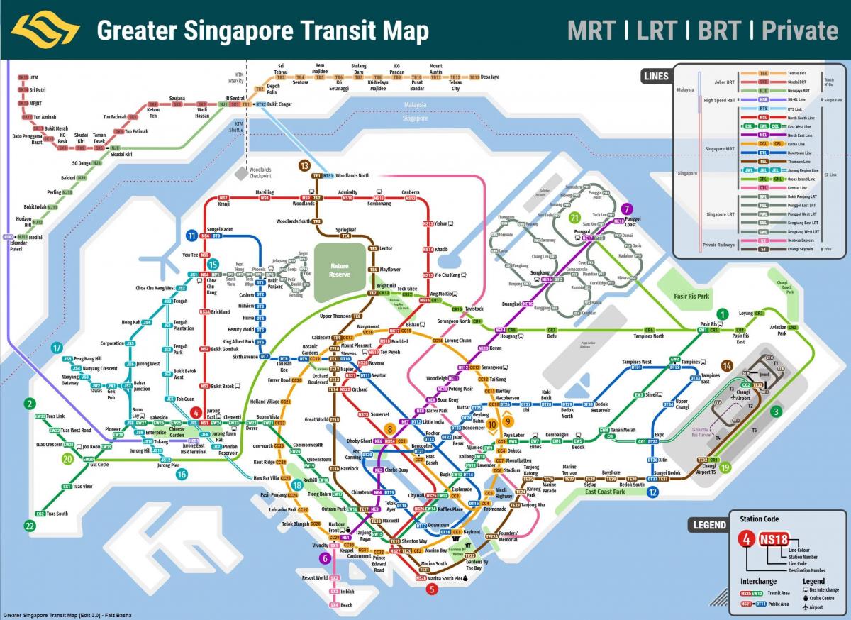 Transportkarte Singapur